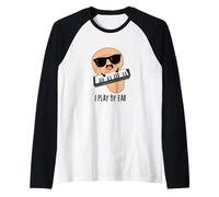 Jeu de Mots Amusant avec Clavier I Play by Ear Manche Raglan