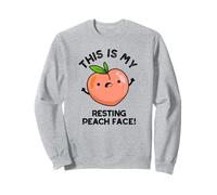 Jeu de Mots Amusant avec Visage de pêche « This is My Resting Peach Face » Sweatshirt