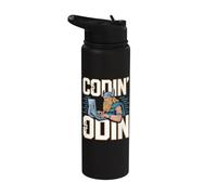 Jeu de mots amusant - Codin Odin - Codin Odin - Codin Logiciel Coder Stainless Steel Insulated Water Bottle