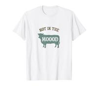 Jeu de Mots Amusant de Vache Pas dans l'humeur T-Shirt Graphique avec Valeur, Homme, Blanc, L