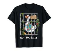Jeu de Mots Amusant en Forme d'animal avec Inscription « Got Too Silly Goose » T-Shirt