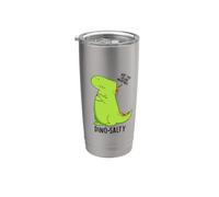 Jeu de mots amusant en forme de dinosaure Dino-Salty Gobelet isotherme en acier inoxydable double paroi