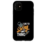 Jeu de Mots Amusant I Like to Swing My Thing Coque pour iPhone 11