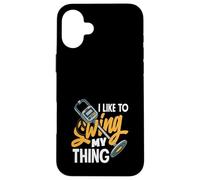 Jeu de Mots Amusant I Like to Swing My Thing Coque pour iPhone 16 Plus