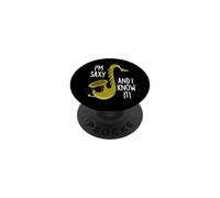 Jeu de Mots Amusant I'm Saxy and You Know It PopSockets PopGrip Adhésif