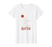 Jeu de Mots Amusant Mon Chevalier dans Un buvard Brillant T-Shirt Graphique avec Valeur, Femme, Blanc, L