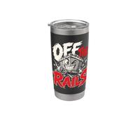 Jeu de mots amusant Off The Rails Gobelet isotherme en acier inoxydable double paroi