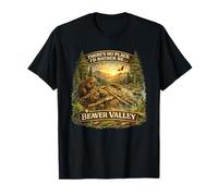 Jeu de Mots Amusant pour Adulte There's No Place I'd Rather Be Beaver Valley T-Shirt