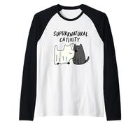 Jeu de Mots Amusant pour Chats Su-Purr-Natural Cativity Manche Raglan