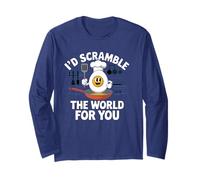 Jeu de mots amusant pour les amateurs d'œufs, I'd Scramble the World for You Manche Longue