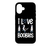 Jeu de Mots Amusant pour observateur d'oiseaux à Pieds Bleus - I Love Boobies Coque pour iPhone 16