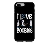 Jeu de Mots Amusant pour observateur d'oiseaux à Pieds Bleus - I Love Boobies Coque pour iPhone 7 Plus/8 Plus