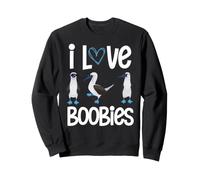 Jeu de Mots Amusant pour observateur d'oiseaux à Pieds Bleus - I Love Boobies Sweatshirt