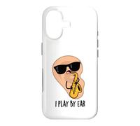Jeu de Mots Amusant pour Saxophone I Play by Ear Coque pour iPhone 17