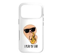 Jeu de Mots Amusant pour Saxophone I Play by Ear Coque pour iPhone 17 Pro