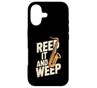 Jeu de Mots Amusant pour Saxophone Reed It and Weep Coque pour iPhone 17