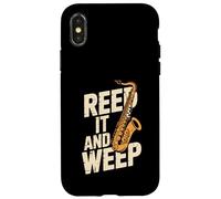 Jeu de Mots Amusant pour Saxophone Reed It and Weep Coque pour iPhone X/XS