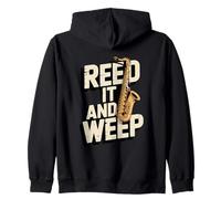 Jeu de Mots Amusant pour Saxophone Reed It and Weep Sweat à Capuche