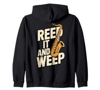 Jeu de Mots Amusant pour Saxophone Reed It and Weep Sweat à Capuche