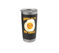 Jeu de mots amusant qui sort de ma coquille Gobelet isotherme en acier inoxydable double paroi