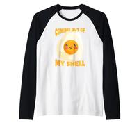 Jeu de Mots Amusant Qui Sort de ma Coquille Manche Raglan