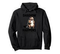 Jeu de Mots Amusant Shadow Happens Groundhog Day Sweat à Capuche