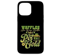 Jeu de Mots Amusant Waffles Over Gold pour Le Petit-déjeuner Coque pour iPhone 13 Pro Max