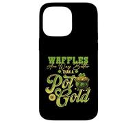 Jeu de Mots Amusant Waffles Over Gold pour Le Petit-déjeuner Coque pour iPhone 14 Pro Max