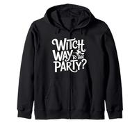 Jeu de Mots Amusant Wicca Wiccan Witch Way to The Party Sweat à Capuche