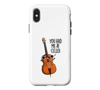Jeu de Mots Amusant You Had Me At Cello Coque pour iPhone X/XS