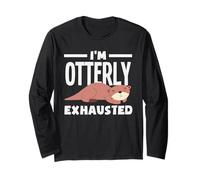 Jeu de Mots animé Otter Gang : des Amoureux des Animaux complètement épuisés Manche Longue