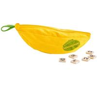 Jeu de mots classique Bananagrammes : jeu rapide d'épellation et d'anagrammes, jeu familial et de voyage, 144 jetons de lettres dans un sac portable en forme de banane, 1 à 8 joueurs âgés de plus de 7
