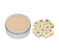 Jeu de Mots Croisés avec 12 Dés de Lettres Anglaises, Jeu de Dés de Scrabble de Voyage avec étui de Rangement, Défi Cérébral, pour Jeux de Famille, Fête, Camping, éducation