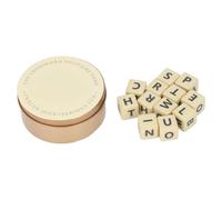 Jeu de Mots croisés avec 12 Lettre en Anglais Dices Plastic Travel Scrabble Game with Storage Case for Adults Kids (Or)
