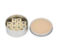 Jeu de Mots Croisés en Plastique, Jeu de Mots Croisés en Plastique, 12 Dés en Lettres Anglaises, Jeu de Mots Croisés avec Boîte de Rangement pour la Pratique de L'orthographe, la