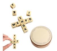 Jeu de Mots Croisés Solitaire, Jeu Alphabet Jeu de Dés avec Lettres avec Coffret Jeu de Societe avec des Lettres pour Les Fêtes Les Rassemblements Le Camping