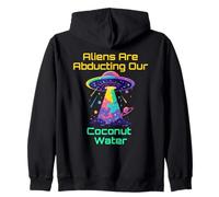 Jeu de mots d'amant d'eau de coco avec des vibrations d'abduction d'OVNI extraterrestres Sweat à Capuche