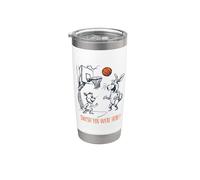 Jeu de mots de basket-ball pour amis et coéquipiers de basket-ball Gobelet isotherme en acier inoxydable double paroi