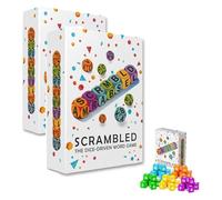 Jeu de mots de dés brouillés pour 1 à 5 joueurs, jeu d'exercices cérébraux, jeux de dés avec lettres d'orthographe, jeux de mots en famille pour adultes, jeux de société amusants pour les fêtes (2PCS)