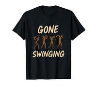 Jeu de Mots de Golf Gone Swinging, Motif primitif d'homme des cavernes T-Shirt