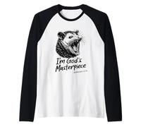 Jeu de Mots de la Bible : Le Chef-d'œuvre de Dieu Possum - Foi chrétienne Manche Raglan