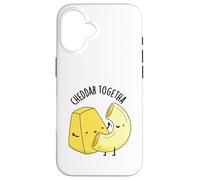 Jeu de mots drôle au cheddar Together Mac and Cheese Coque pour iPhone 16
