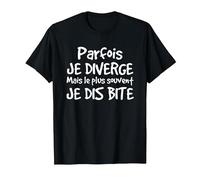 Jeu de Mots drôle Cadeau Marrant Sexe Bite beauf T-Shirt, Homme, Noir, 6XL