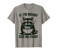 Jeu de Mots drôle Hangry Raton Laveur If I'm Moody Give Me Foody T-Shirt