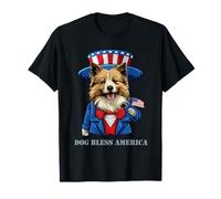 Jeu de mots drôle pour chien de berger islandais du 4 juillet T-Shirt