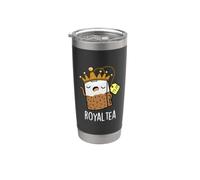 Jeu de mots drôle Royal Tea Royalty Gobelet isotherme en acier inoxydable double paroi