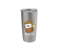 Jeu de mots drôle Royal Tea Royalty Gobelet isotherme en acier inoxydable double paroi
