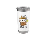 Jeu de mots drôle Royal Tea Royalty Gobelet isotherme en acier inoxydable double paroi