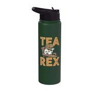 Jeu de mots drôle T-Rex - Dinosaure Tea Rex Stainless Steel Insulated Water Bottle