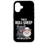 Jeu de Mots drôles d'animaux sarcastiques « This is Bull Sheep » Coque pour iPhone 16